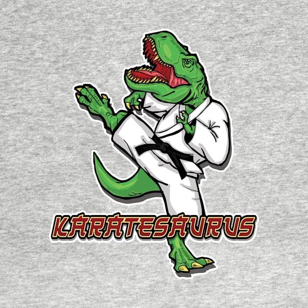 Funny Karatesaurus Trex Karate by bigraydesigns